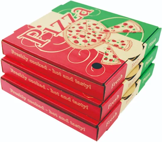 Custom Logo Portable Thick Recycled Corrugated Delivery Baking Pizza Box Takeaway Packaging Pizza Box