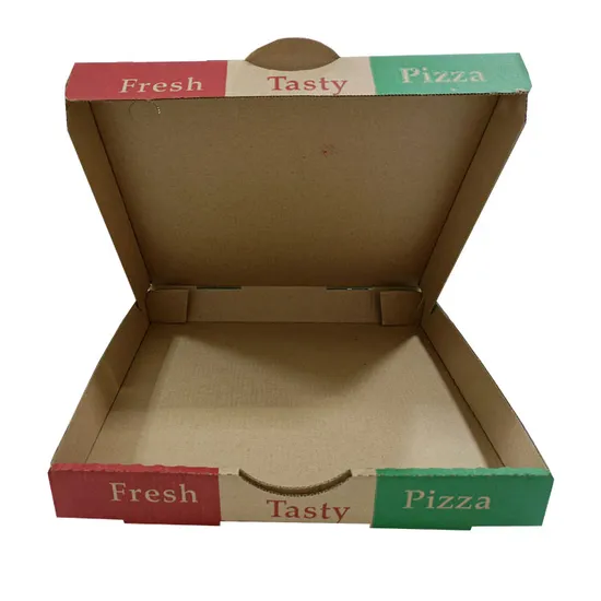 12inch Pizza Box Custom Food Carton Pizza Pattern Custom Takeaway Packaging Carton