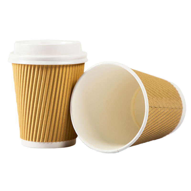 Wholesale Food Grade Eco-Friendly Disposable Custom Juice Storage Packaging Milk Tea Juice Clear Plastic Cold Hot Drink Single Double Wall Corrugated Paper Cup