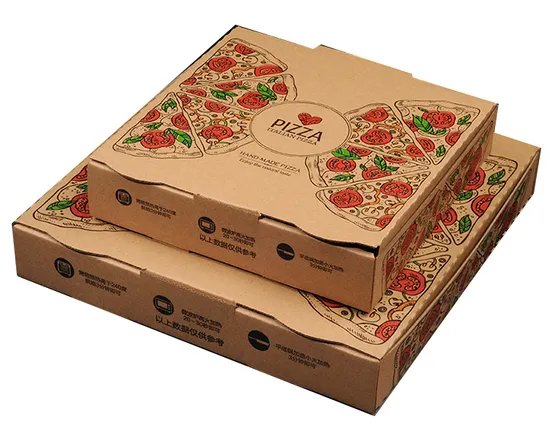 Factory Cheap Wholesale Customized Disposable Eco-Friendly Offset Printing Corrugated Kraft Paper Fast Food Lunch Meal Packaging Pizza Box for Food Use
