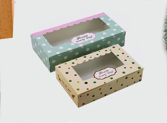 Factory Wholesale Portable Food Grade Custom Logo Eco-Friendly High Quality Bakery Cupcake Packing Lunch Cake Pastries Donuts Cardboard Food Boxes with Handle