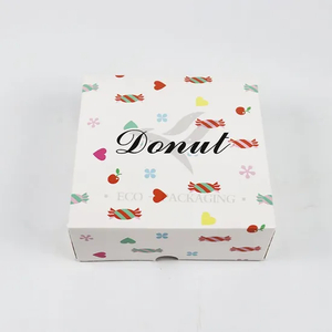 Factory Wholesale Affordable Personalized Luxury Customized Printed Logo Size Food Grade Disposable Bakery Packaging Macaron Cake Doughnut Cardboard Paper Box