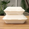 with 3 Compartment Disposable Clamshell Box for Hamburger and Chips