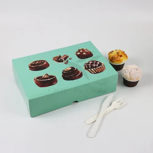Factory Direct Sale Wholesale Personalized Luxury Customized Printed Logo Size Food Grade Disposable Packaging Macaron Cake Doughnut Sweet Cardboard Box