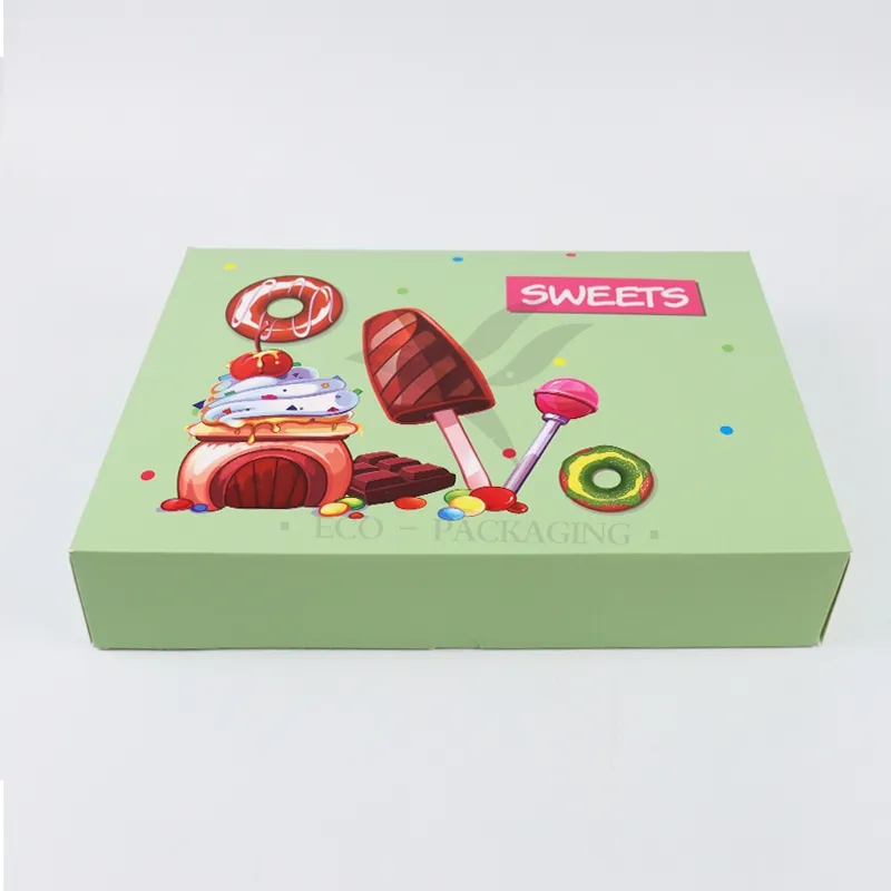 Factory Wholesale Recycled Personalized Luxury Customized Printed Logo Size Food Grade Disposable Packing Macaron Birthday Cupcake Doughnut Sweet Cardboard Box