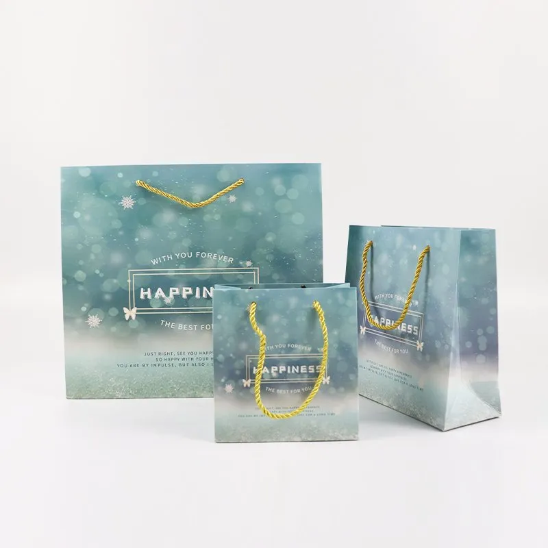 Wholesale Custom Print Luxury Personalized Degradable Recyclable Shopping Gift Fruit Food Electronic Product Packaging Kraft Cardboard Paper Bag with Handle