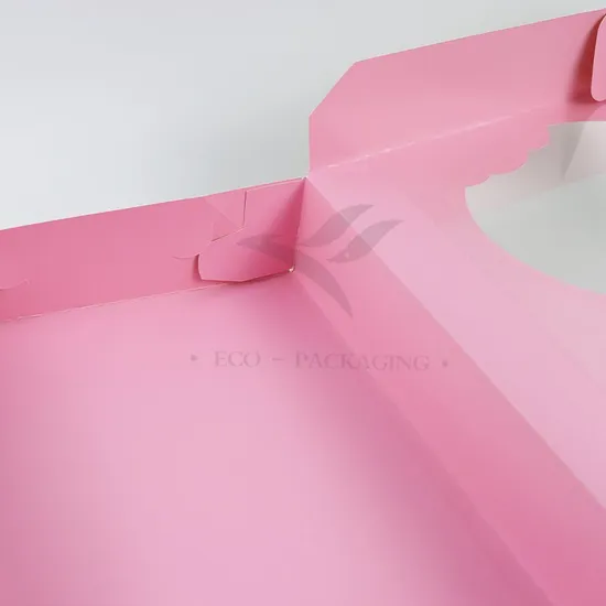 Factory Direct Sale Cheap Personalized Luxury Transparent Window Customized Printed Food Grade Disposable Packaging Macaron Cake Doughnut Sweet Cardboard Box