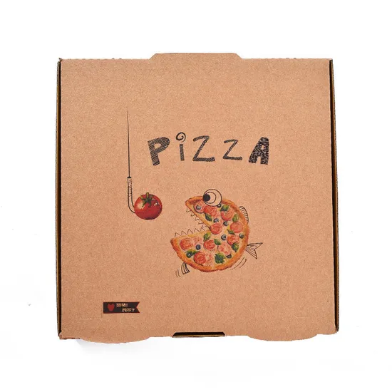 High Quality Biodegradable Kraft Pizza Boxes Take Away Pizza Boxes with Logo Pizza Delivery Box