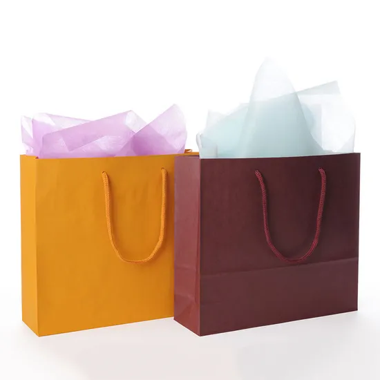 Wholesale Luxury Brand Logo Gift Shopping Paper Bag with Logo for Clothing Custom Packaging Bag with Handle