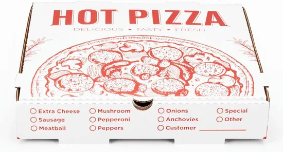 Factory Customized Disposable 6-12 Inch Portable Corrugated Cardboard Pizza Box Delivery Pizza Box