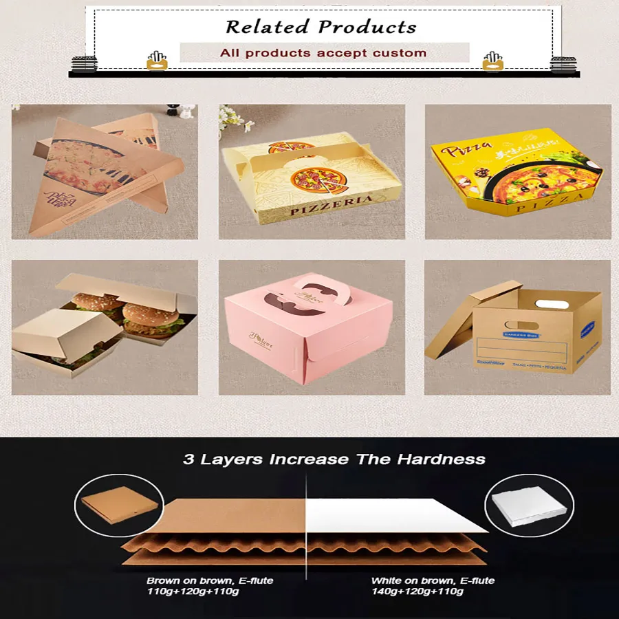 Wholesale Cheap Single Pizza Box Biodegradable Pizza Box Triangle Pizza Box