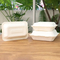 Custom Biodegradable Sugarcane Bagasse Microwaveable Clamshell 6X6 8X8 9X9 9X6 Inch Mealfood Packaqing Container Lunch Box