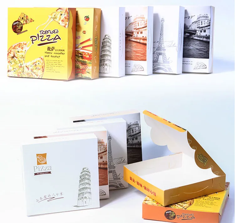 Custom Biodegradable Pizza Packaging Boxes Cardboard Paper Pizza Boxes Custom Baked Pizza Box