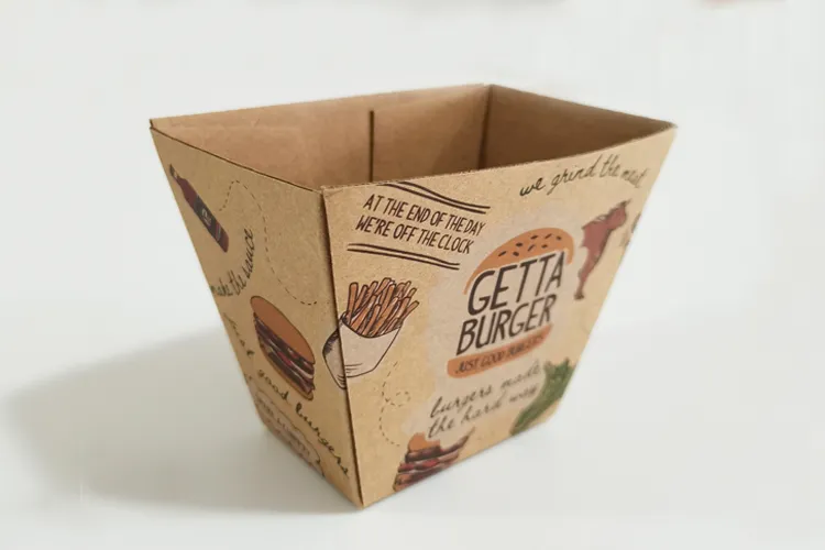 Wholesale Burger Boxes Mirror Packaged Box Take Away Hamburger Packaged Box Custom
