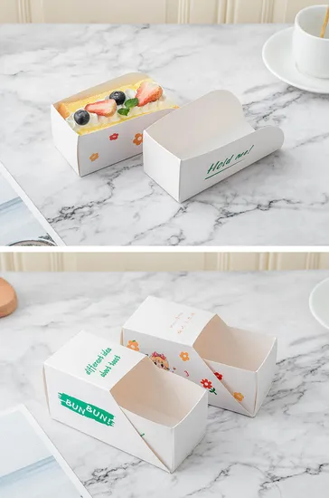 New Design Takeaway Eco Friendly Custom Food Grade Paper Sandwich Box Disposable Takeout Drawer Type Sandwich Box
