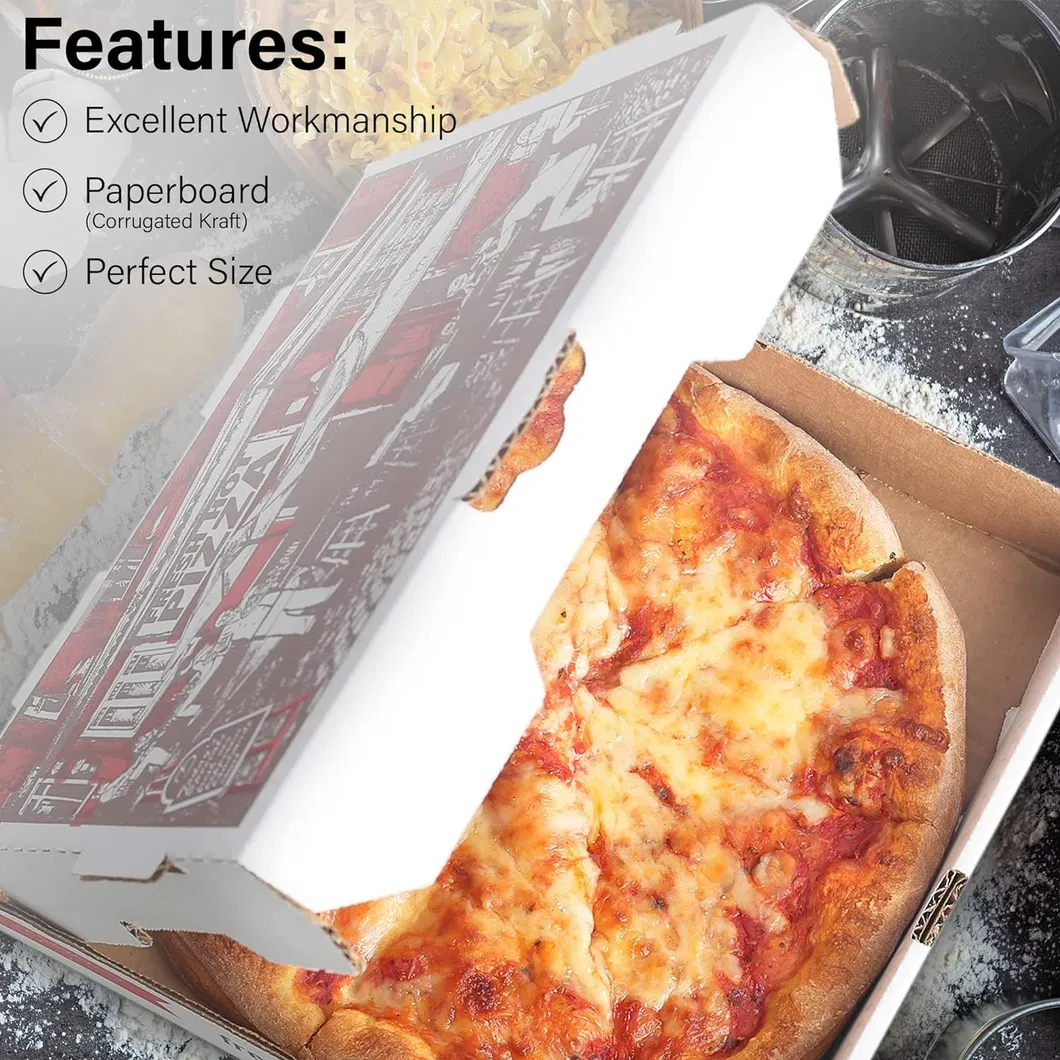 Wholesale Pizza Box Food Grade Takeaway Pizza Box Manufacturers Custom Logo Printed Pizza Box