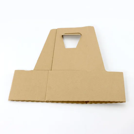 Cup Holder for 2 Cup Kraft Paper Clip Disposable Coffee Drink with Handle Coffee Shop Supplies