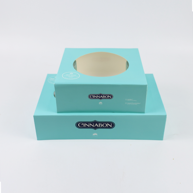 Wholesale Custom Transparent Paper Package with Logo for Donuts Chocolate Cookie Packaging Paper Box
