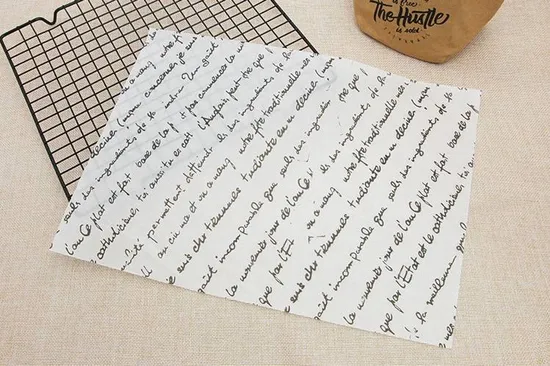 Customized Oil-Proof Wax Paper for Food Bread Sandwich Burger Fries Wrapping Baking Food Wrapper Paper