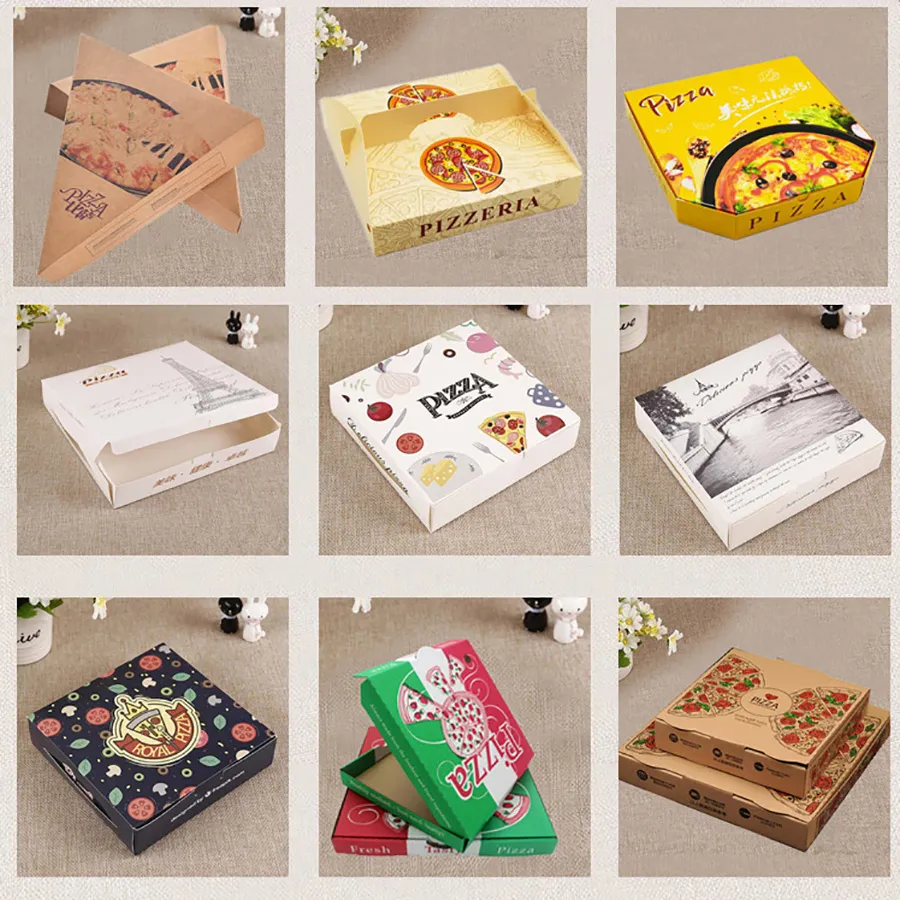 Personality Take Away Pizza Box Custom Logo Printed Biodegradable Pizza Box