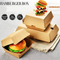 Wholesale Custom Logo Food Grade Cardboard Takeaway Burger Fried Chicken Packaging Box