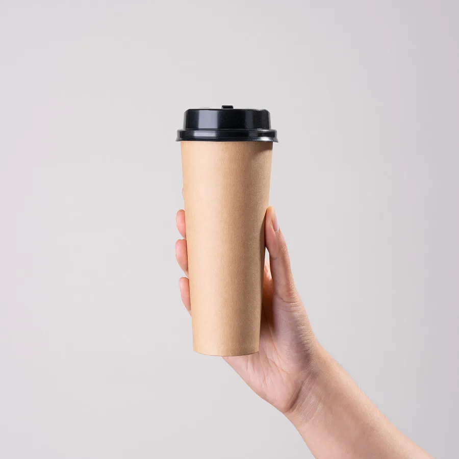 Custom Coffee Cup with Cover Paper Coffee Cup with Lid Delicate Coffee Hot Drink Paper Cup
