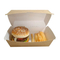Biodegradable Corrugated Kraft Box Customized Hamburger Paper Box Disposable Cardboard Burger Boxes Greaseproof