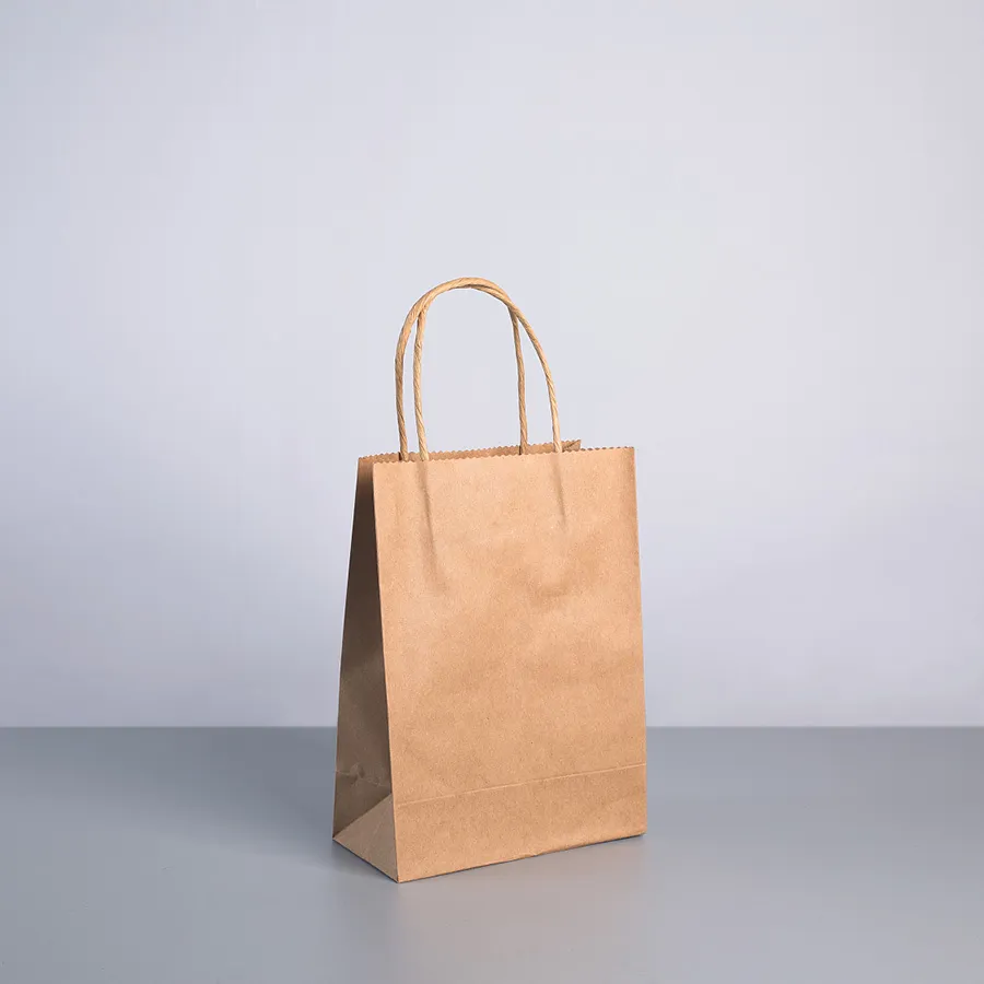 Paper Bag Custom Printed Kraft Paper Bags Recyclable Shopping Clothing Gift Bag Food Take Away with Your Own Logo