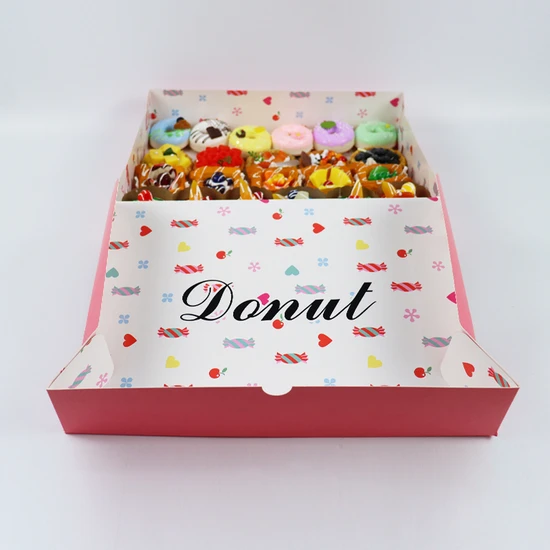 6inch OEM Custom Logo Printed Food Grade White Cardboard Paper Birthday Gift Pastry Cake Box with Clearwindow