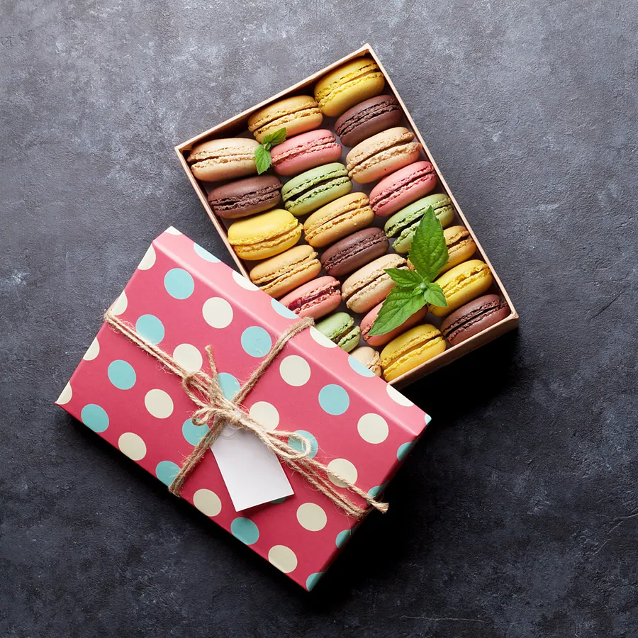 Custom Printed Paper Cosmetic Chocolate Snack Biscuit Cookies Bread Pizza Pie Frozen Food Meatsteak Cake Tea Coffee Nut Swirls Product Packing Packaging Box