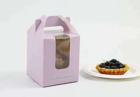 Moisture-Proof Ventilation Design Customized Small Cake Paper Box for Charity Event