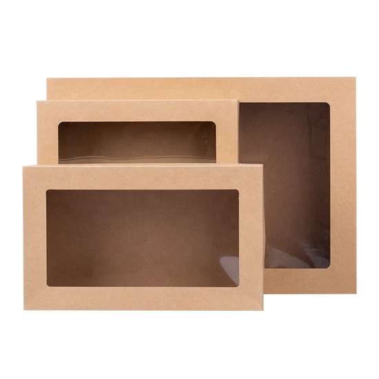 Paper Cake Box with Transparent Window Cup Cake Boxes in Bulk Dly Birthday Cake Box