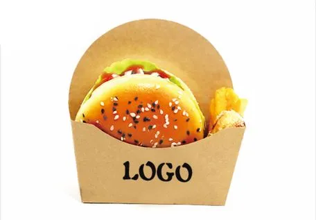 Waterproof Wear-Resistant Customized Hamburger Box Takeaway Container for School Cafeterias