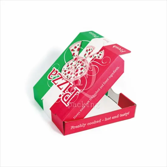No Squeezing Compact Structure Customized Corrugated Pizza Box for School Dinner
