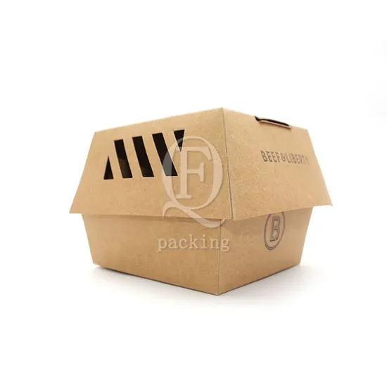 Oil-Resistant Dust-Proof Customized Paper Pulp Burger Box for Theater Viewings