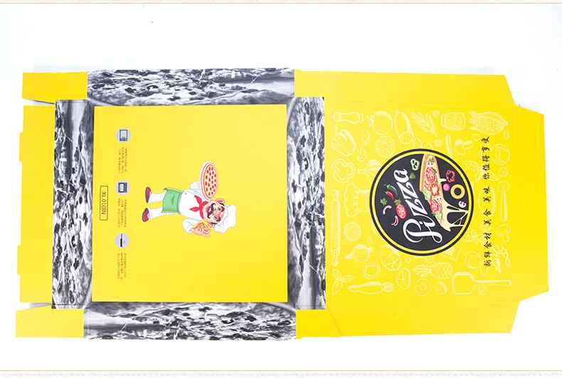 Wholesale Custom 10/12/14/16 Inch Plain Pizza Box Corrugated Carton Takeaway Cardboard Pizza Food Packaging Box with Logo
