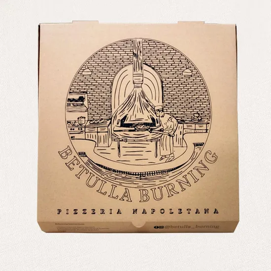 Custom Printed Kraft Paper Pizza Box for Takeaway Manufactured with High Quality Material