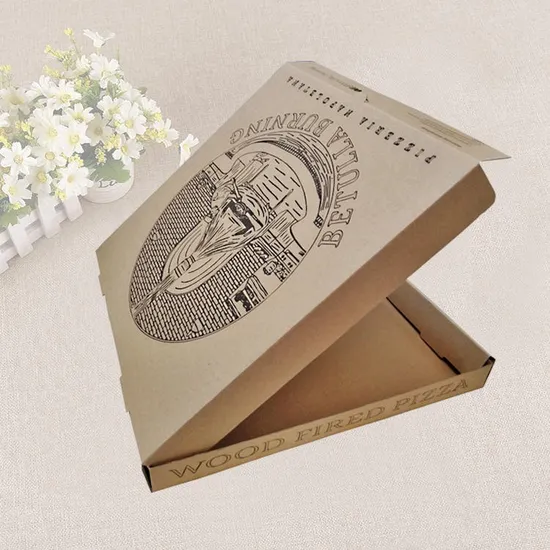 Recyclable Packing Box for Food Brown Cardboard Pizza Box New Arrived Take Away Food Box