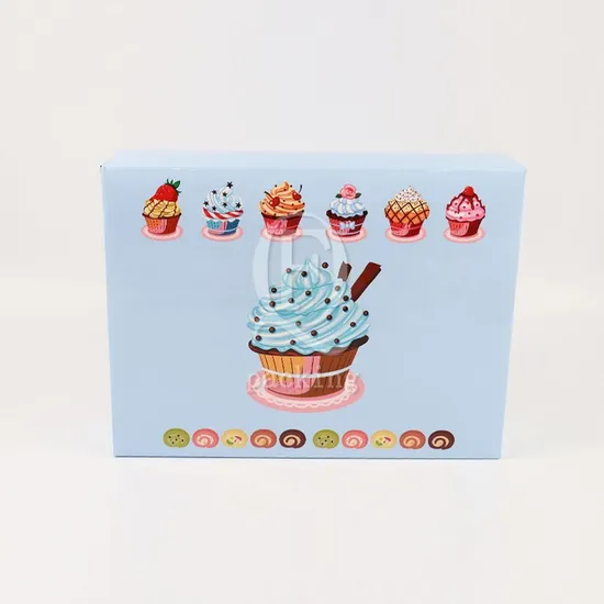 Environmentally Friendly and Recyclable Food Cake Paper Packaging Box for Dessert