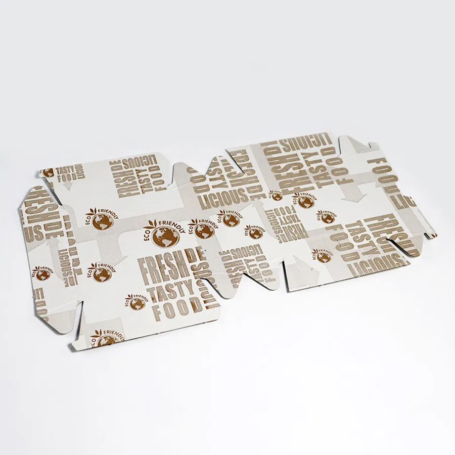 Paper Burger Packaging Box Fast Food F-Flute Corrugated Container Custom Printed Paper Burger Box Recyclable