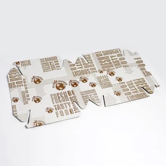 Paper Burger Packaging Box Fast Food F-Flute Corrugated Container Custom Printed Paper Burger Box Recyclable