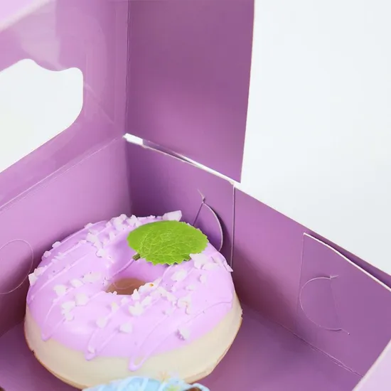 Customizable Wholesale Recycled Clear Window Handle Cakes Box Bakery Box Gift Box