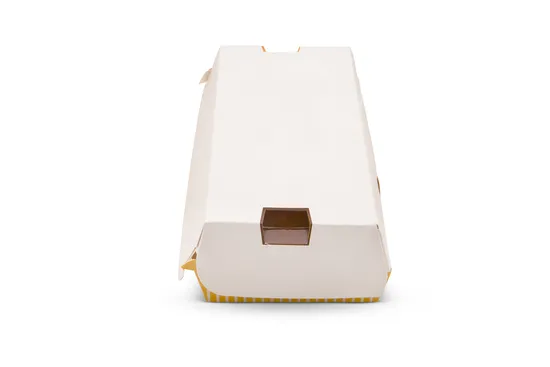 Wholesale Custom Food Grade Disposable Biodegradable Kraft Paper with Logo Printing Packaging Box Pastry Slice Cardboard Packing Sandwich Box