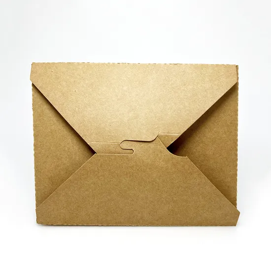 Wholesale Eco-Friendly Disposable Customized Takeaway Sushi Fried Chicken Chip Burger Snack Meal Food Grade Packaging Kraft Cardboard Envelope Paper Food Box