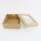 Factory Cheap Wholesale Custom Food Grade Disposable Eco-Friendly Degradable Eco-Friendly Kraft Paper Package Cake Snack Lunch Box with Window