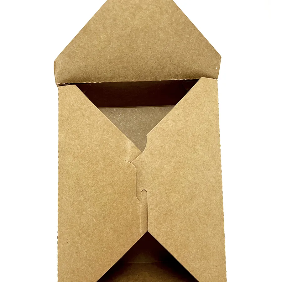 Wholesale Eco-Friendly Disposable Customized Takeaway Sushi Fried Chicken Chip Burger Snack Meal Food Grade Packaging Kraft Cardboard Envelope Paper Food Box