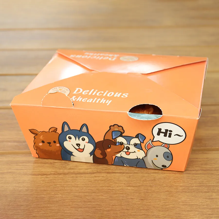 Disposable Biodegradable Fast Food Paper Box Internal Lamination Fried Chicken Box