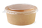 Custom Printing Disposable Biodegradable Gold Foil Kraft Paper Transparent Lid Takeaway Salad Container Eco-Friendly Biodegradable Food Packaging Paper Bowl