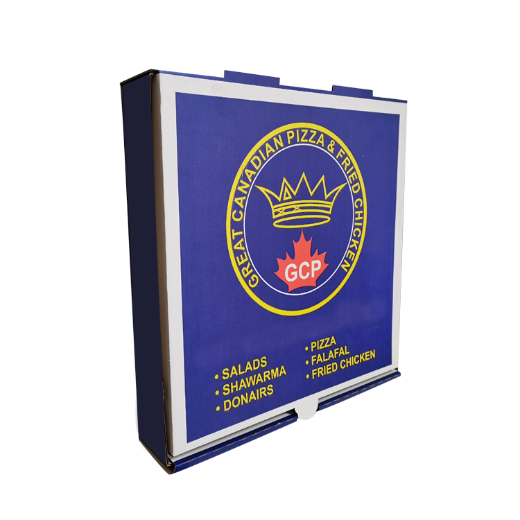 Custom Pizza Cardboard Corrugated Carton Reusable Pizza Box Wholesale with Logo Printed