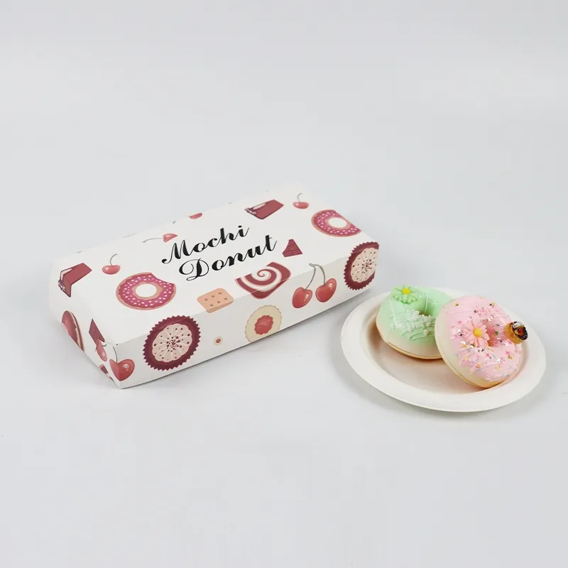Wholesale Custom Luxury Takeaway Food Sweet Pastry Dessert Cookies Donut Packaging Box